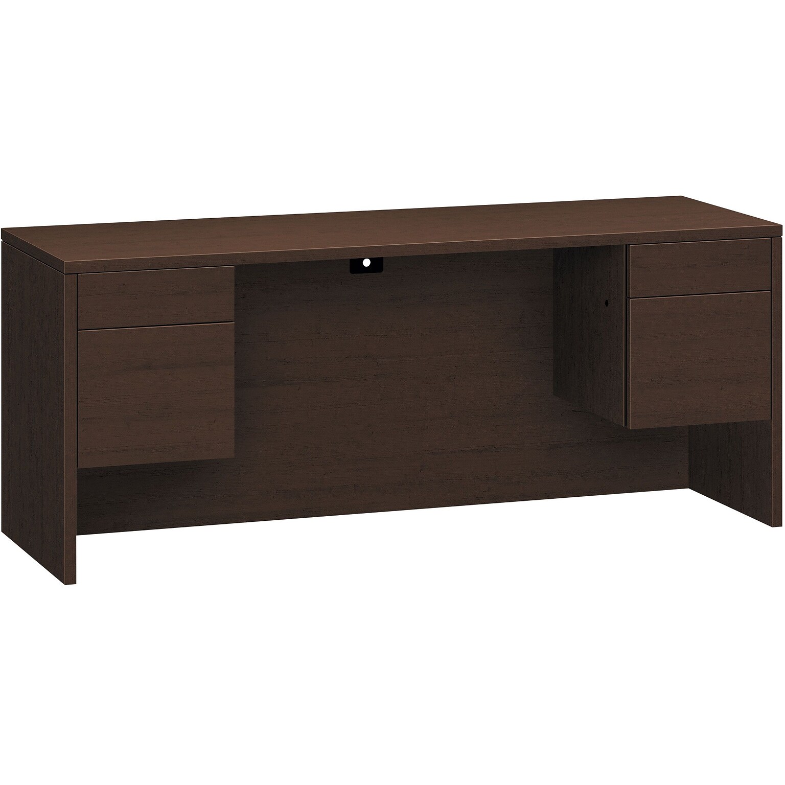 HON 10500 Series Credenza with Kneespace, 2 Box/2 File Drawers, 72W, Mocha Finish (HON10543MOMO)