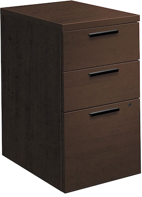 HON 10500 Series 3-Drawer Mobile Vertical File Cabinet, Letter/Legal Size, Lockable, Mocha (HON10510
