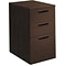 HON 10500 Series 3-Drawer Mobile Vertical File Cabinet, Letter/Legal Size, Lockable, Mocha (HON10510