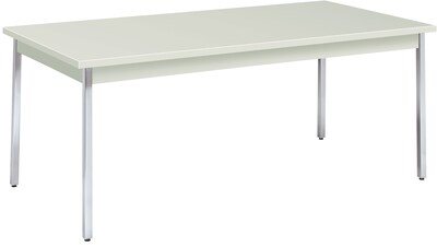 HON Utility Table, 72W x 36D, Loft Laminate, Loft Finish, Chrome Leg Finish (HONUTM3672LOLOC)