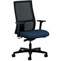 HON Ignition ilira-Stretch Mesh/Fabric Mid-Back Task Chair, Height and Width Adjustable Arms, Black/