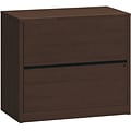 HON 10500 Series 2 Drawer Lateral File Cabinet, Mocha Finish, 36W (HON10563MOMO)