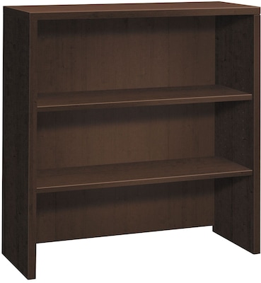 HON 10500 Series 2 Shelves 37-1/8H Bookcase Hutch, Mocha Finish (HON105292MOMO)