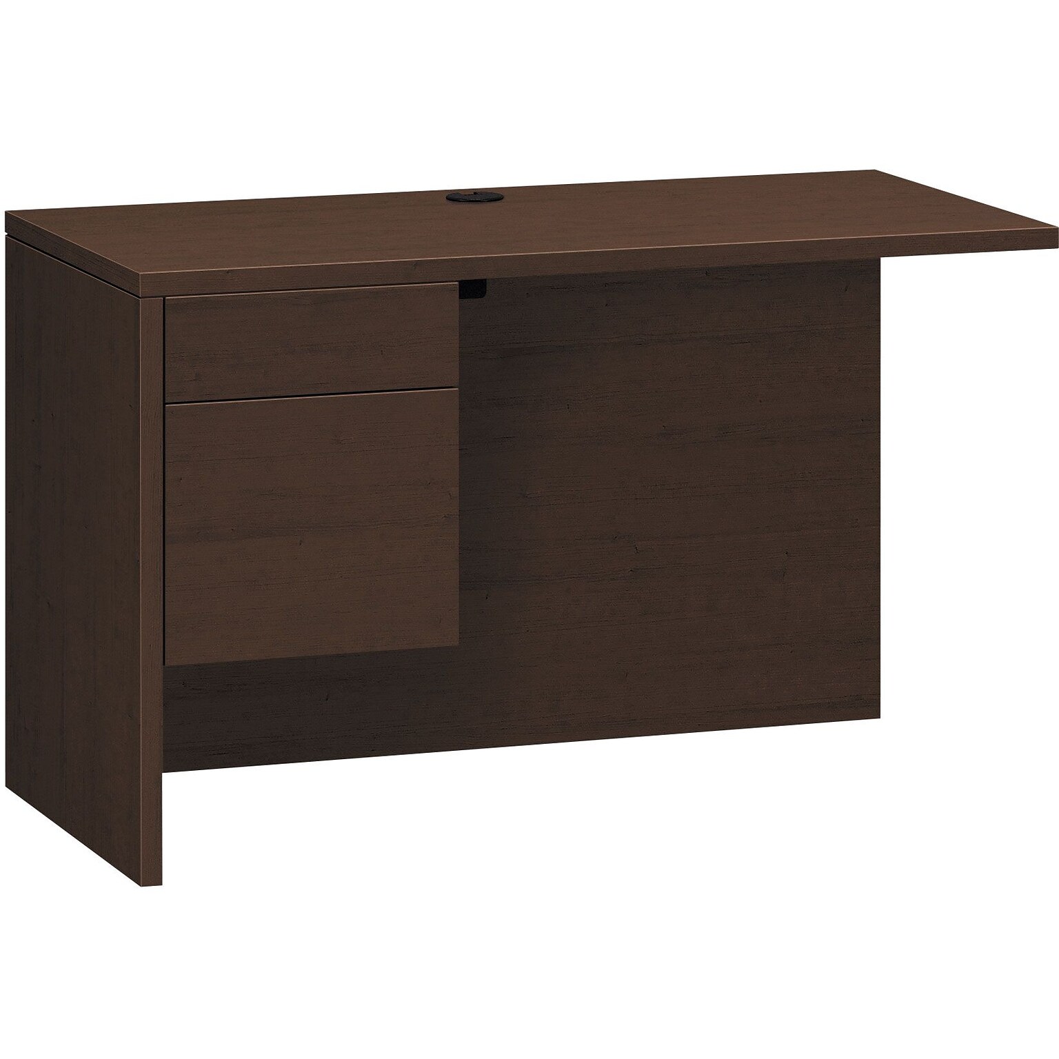 HON 10500 Series Return, 1 Box/1 File Drawer, 48W, Mocha Finish