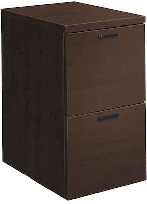 HON 10500 Series 2-Drawer Mobile Vertical File Cabinet, Letter/Legal Size, Lockable, Mocha (HON10510