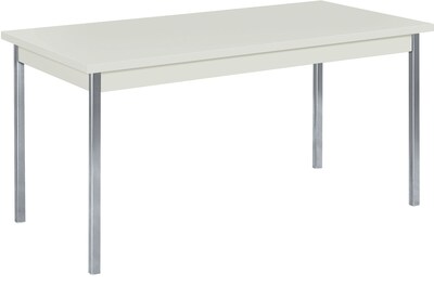 HON Utility Table, 60W x 30D, Loft Laminate, Loft Finish, Chrome Leg Finish