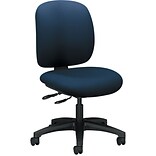 HON ComforTask Fabric Multi-Task Control Work/Task Chair, Navy, Armless (HON5903CU98T)