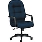 HON Pillow-Soft Fabric High-Back Executive Chair, Navy, Fixed Arms (HON2091CU98T)