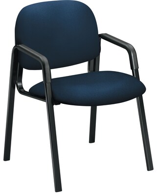HON Solutions Seating Guest Chair, Fixed Arms, Navy Fabric (HON4003CU98T)