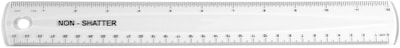 Staples Shatterproof Plastic Ruler 12 Clear (51892)