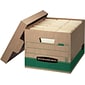 Bankers Box Stor/File Medium-Duty FastFold File Storage Boxes, Lift-Off Lid, Letter/Legal Size, Brown, 20/Pack (1277008)