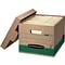 Bankers Box® Stor/File Medium-Duty FastFold File Storage Boxes, Lift-Off Lid, Letter/Legal Size, Bro