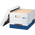 Bankers Box® R-Kive Heavy-Duty FastFold File Storage Boxes, Lift-Off Lid, Letter/Legal Size, White/B