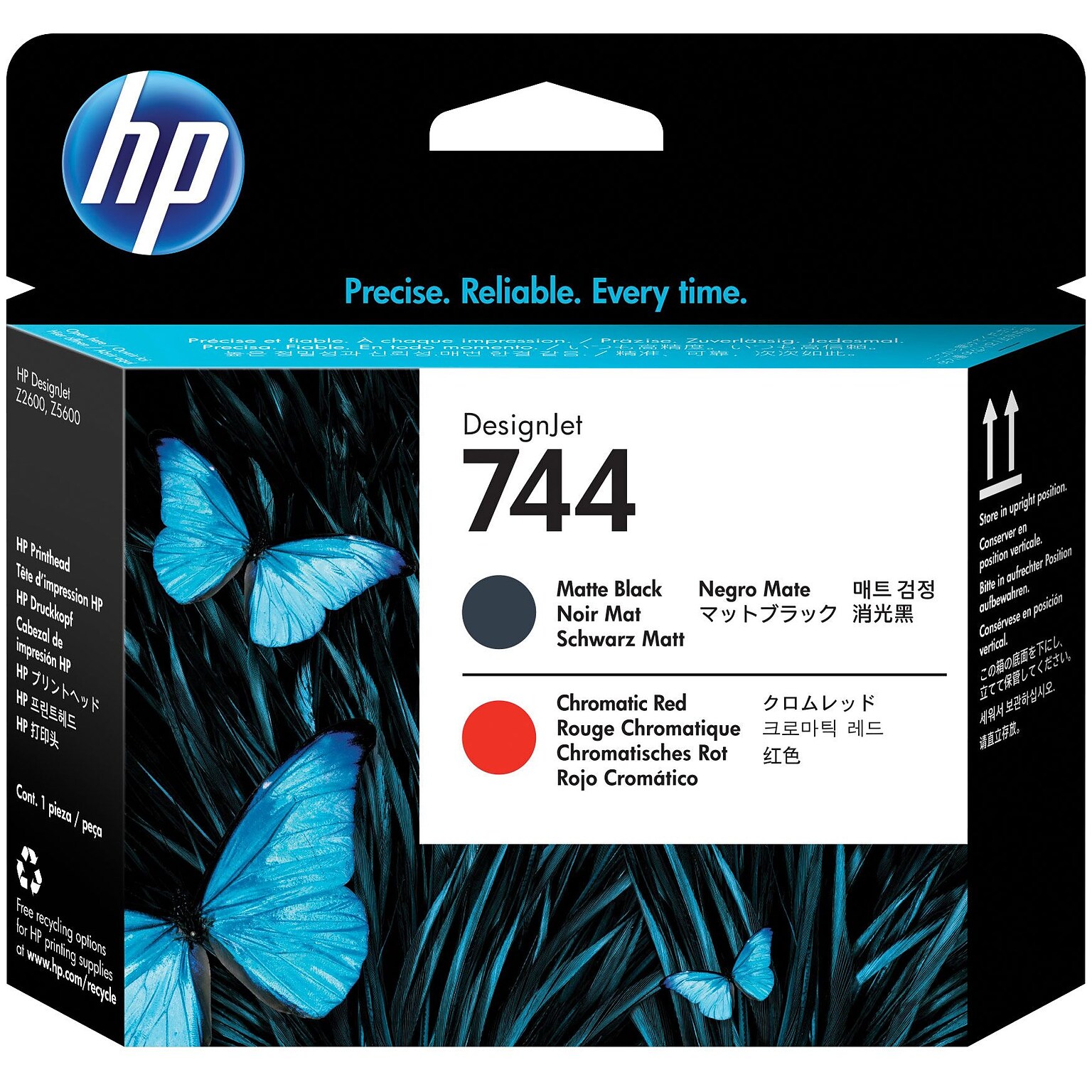 HP 744 Matte Black & Chromatic Red DesignJet Printhead