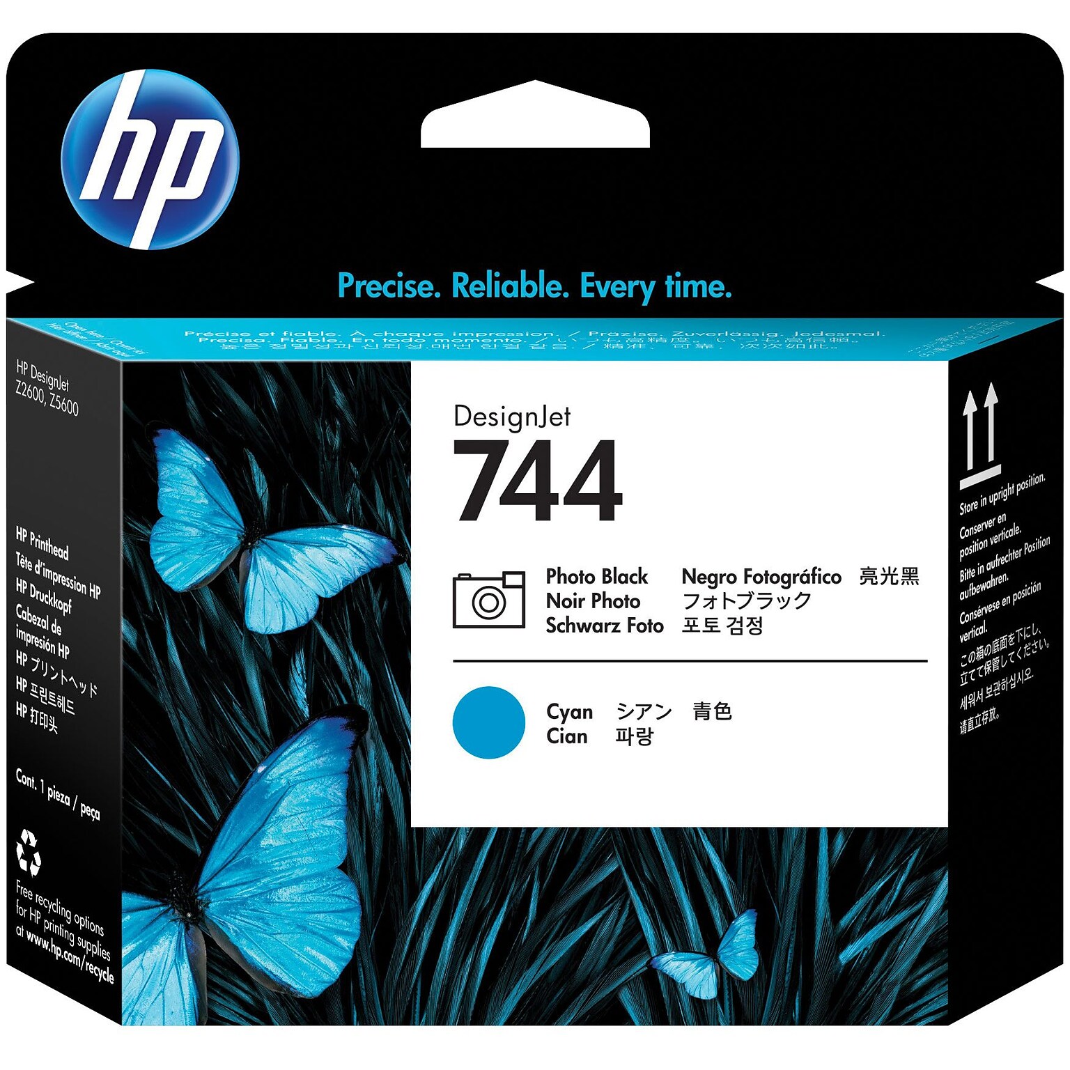 HP 744 Photo Black& Cyan DesignJet Printhead