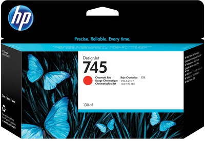 HP 745 Chromatic Red Standard Yield DesignJet Ink Cartridge (F9K00A)