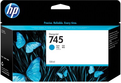 HP 745 Cyan Standard Yield DesignJet Ink Cartridge (F9J97A)