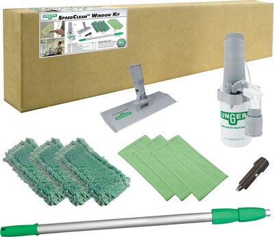 Unger SpeedClean Telescoping Window Cleaning Kit, Multicolor (CK053)