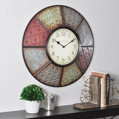 FirsTime® 20.5" Oversized Patchwork Wall Clock