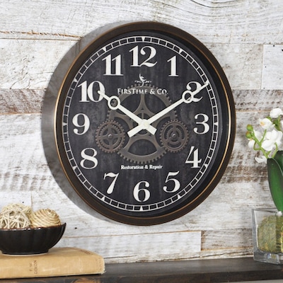 FirsTime® 12 Industrial Gears Wall Clock