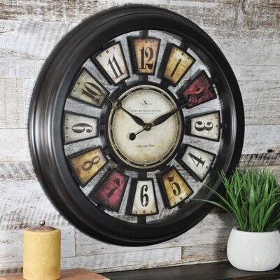 FirsTime® 22.5" Oversized Numeral Plaques Wall Clock