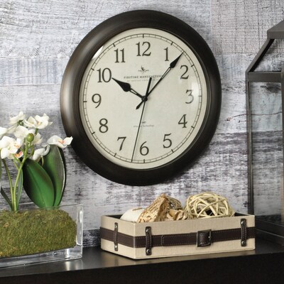 FirsTime® Bronze Whisper 11 Round Wall Clock, Bronze