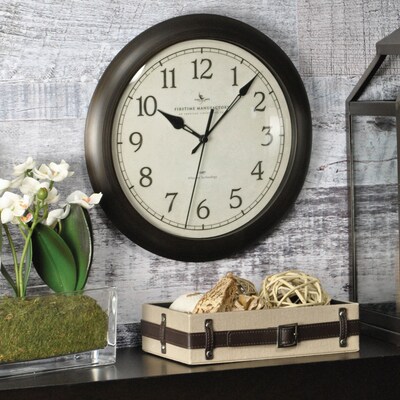 FirsTime® Bronze Whisper 11" Round Wall Clock, Bronze
