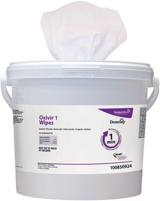 Oxivir Disinfecting Wipes, 160 Wipes/Container, 4/Carton (100850924)