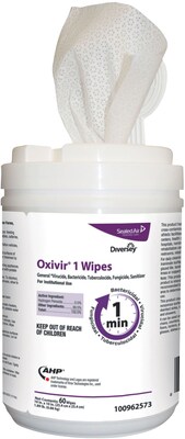 Oxivir 1 Wipes, 10 x 10,  60/Canister, 12/CT (100962573)