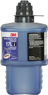 3M™ Glass Cleaner and Protector Concentrate, 17L, Gray Cap, 2 Liter, 6/Case