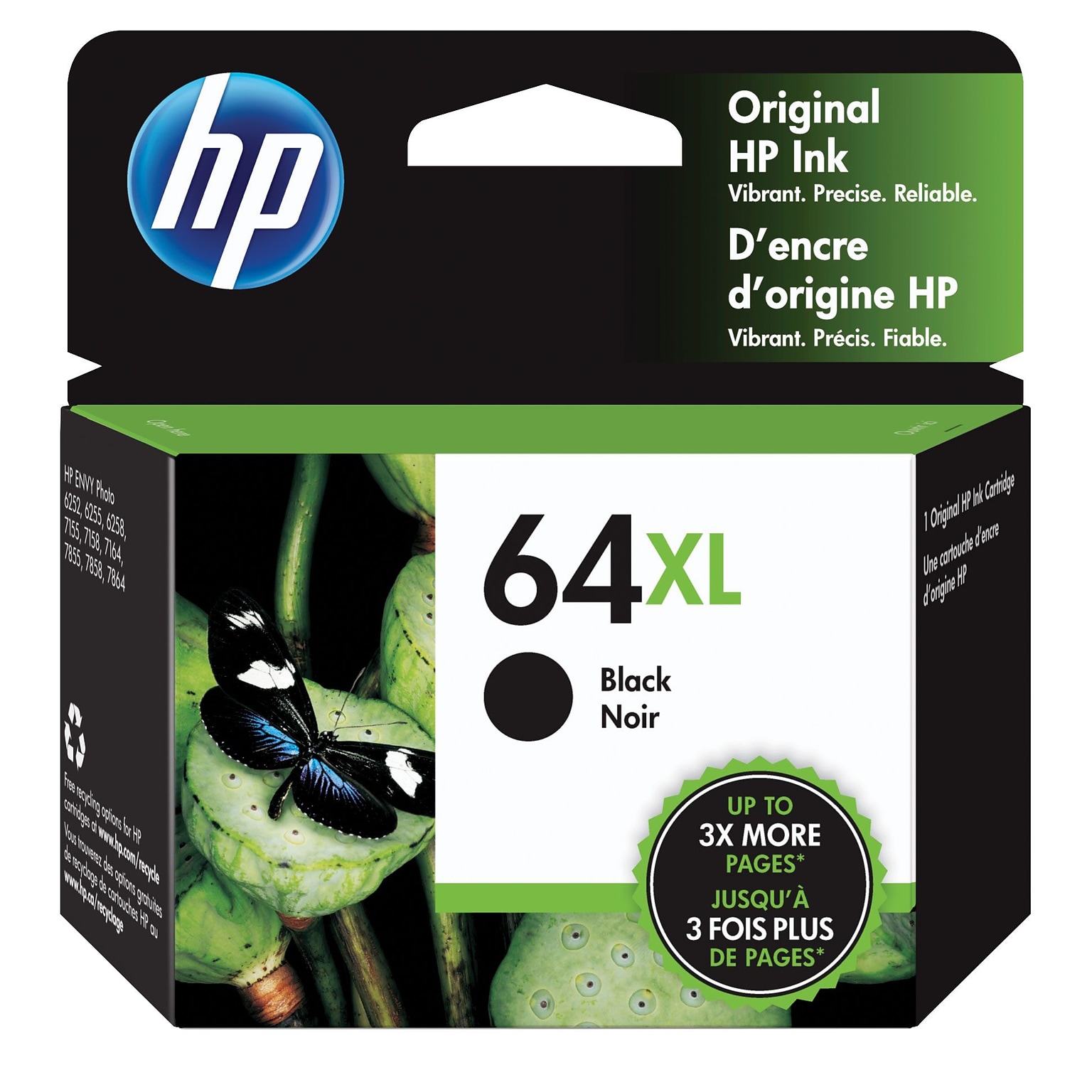 HP 64XL Black High Yield Ink Cartridge   (N9J92AN#140)