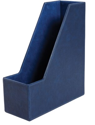 Magazine File, Faux Leather, Blue