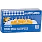 Handgards® Toothpicks Round Wood Unwrapped 12,000/CT (431409)