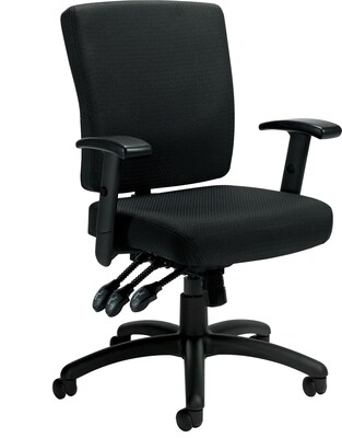Offices To Go Fabric Multifunction Chair, Black, Adjustable Arms (OTG11950)