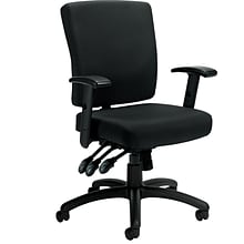 Offices To Go Fabric Multifunction Chair, Black, Adjustable Arms (OTG11950)