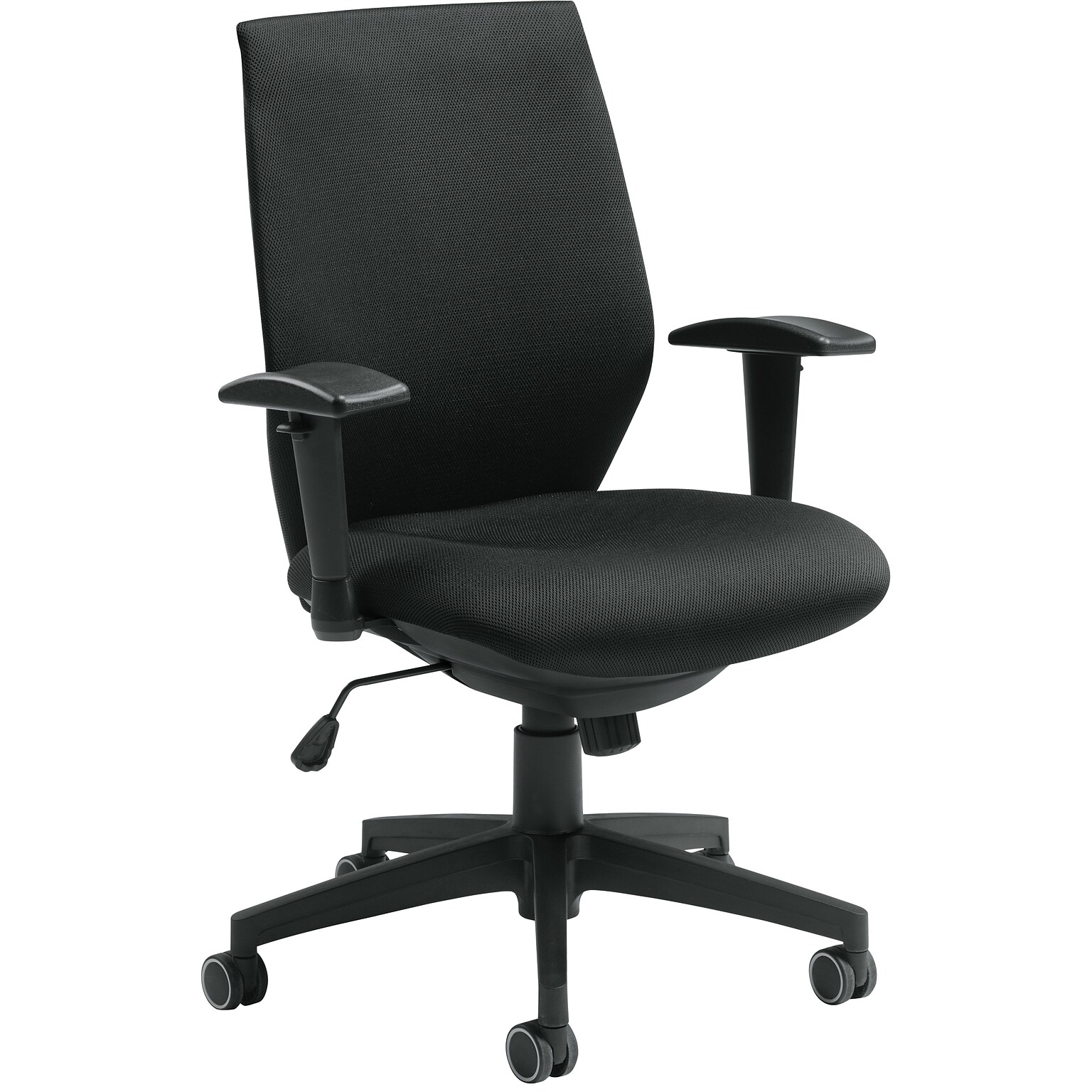 Offices To Go Fabric Executive Chair, Black, Adjustable Arms (OTG11715B)