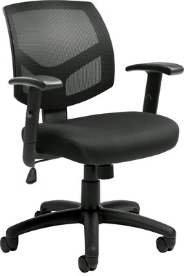 Offices To Go Mesh Back Managers Chair, Black, Adjustable Arms (OTG11514B)