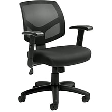 Offices To Go Mesh Back Managers Chair, Black, Adjustable Arms (OTG11514B)