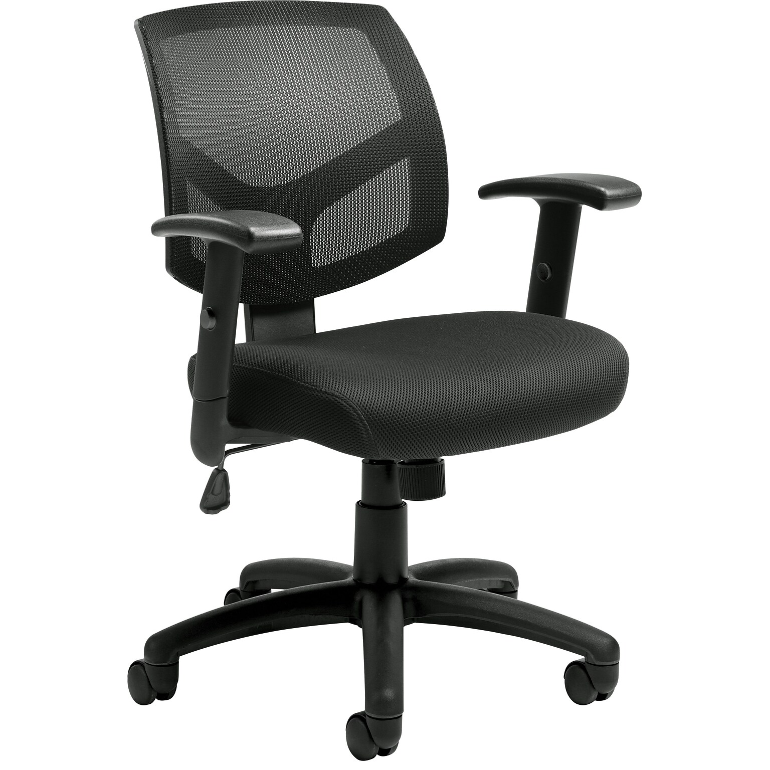 Offices To Go Mesh Back Managers Chair, Black, Adjustable Arms (OTG11514B)