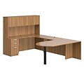 Offices To Go Superior Laminate U-Shaped D-Island Desk with Hutch