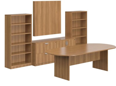 Offices To Go Superior Laminate Boardroom Collection, Autumn Walnut (TDOTG16-AWL)