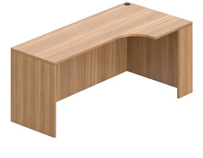 Offices To Go Superior Laminate Credenza with Corner Extension, Autumn Walnut Laminate (TDSL7136CER-AWL)