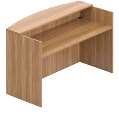 Offices to Go Superior Laminate 71 Reception Desk Shell, Autumn Walnut Laminate (TDSL7130RDSAWL)