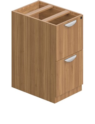 Offices To Go Superior Laminate 22D File/File Pedestal with Lock, Autumn Walnut (TDSL22FF-AWL)