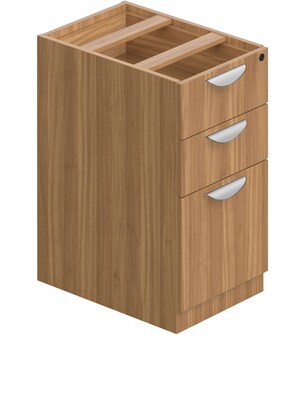 Offices To Go Superior Laminate 22D Box/Box/File Pedestal with Lock, Autumn Walnut (TDSL22BBF-AWL)