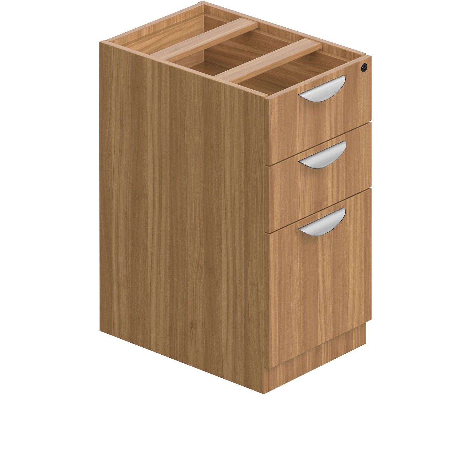 Offices To Go Superior Laminate 22D Box/Box/File Pedestal with Lock, Autumn Walnut (TDSL22BBF-AWL)