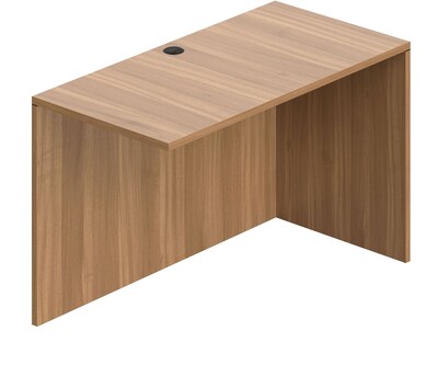 Offices To Go® Superior Laminate 48 Return Shell - Reversible, Autumn Walnut Laminate