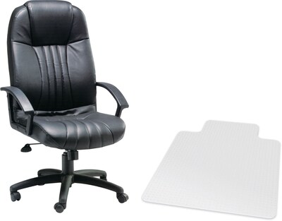 FREE Chair Mat When You Buy A Quill Brand Leather Executive Chair