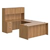 Offices To Go Superior Laminate U-shaped Desk with Hutch, Autumn Walnut