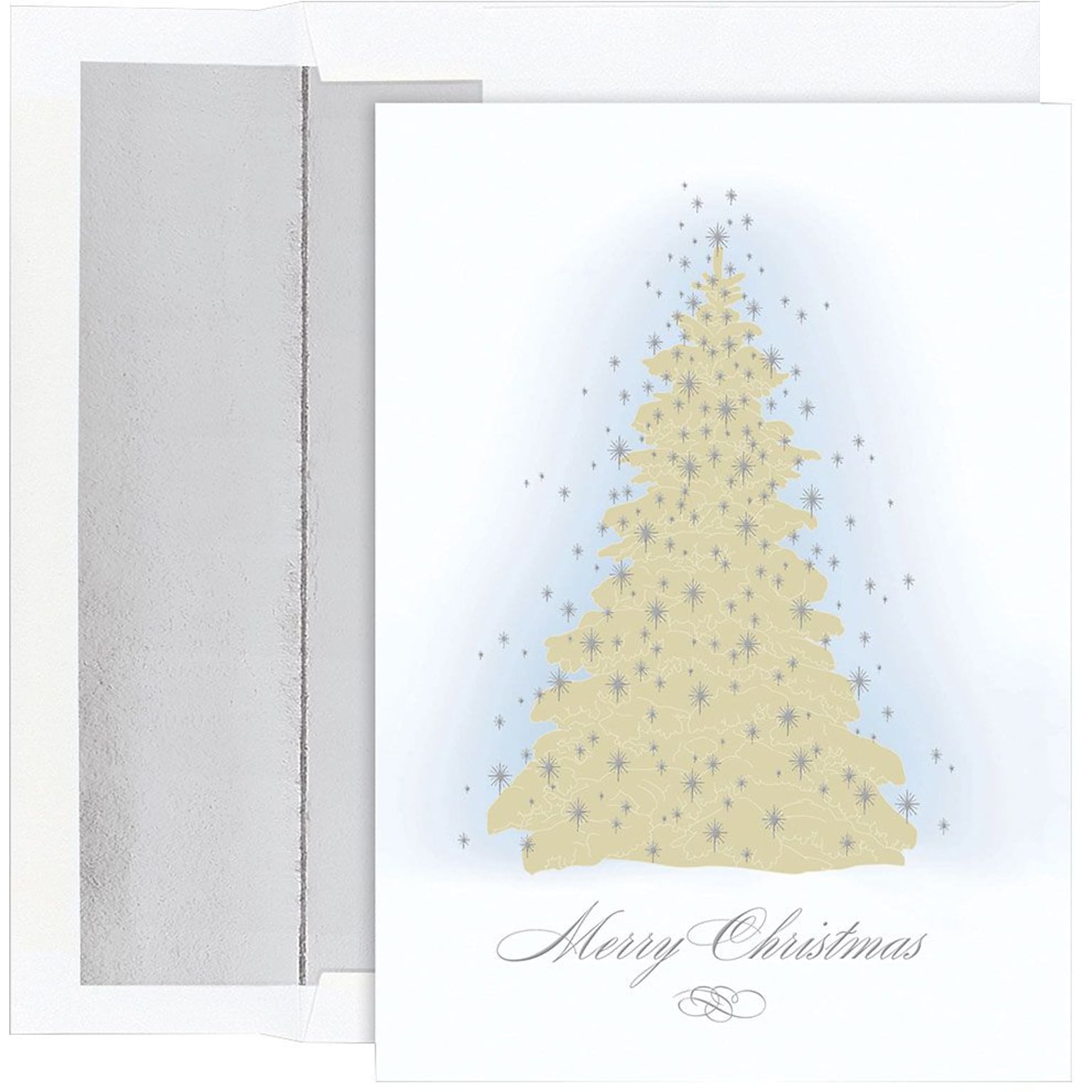 Great Papers!® Frosted Tree Boxed Holiday Cards & Envelopes, 16/Pack (823300)